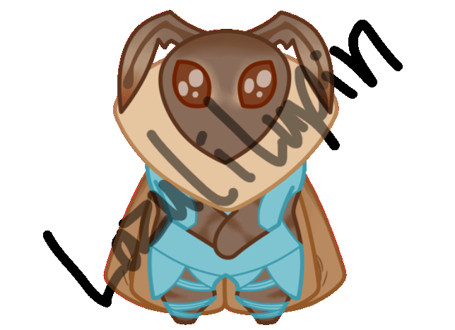 Moth Chibi Closed mouth Blink (3 Frames)